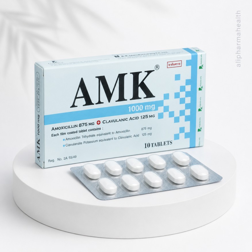 AMK 1000 mg Amoxicillin 875 mg Clavulanic Acid 125 mg 10 Film-Coated Tablets